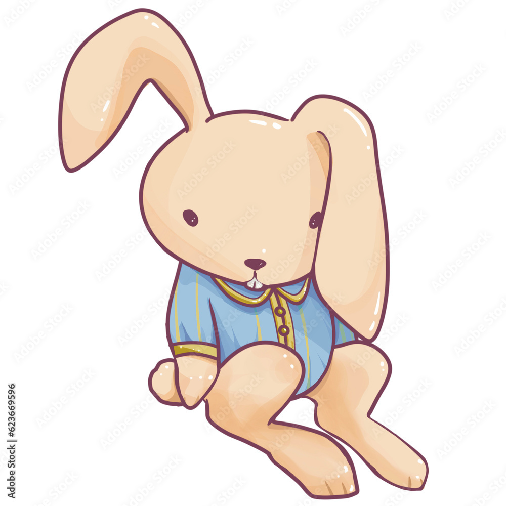 Obraz premium child with bunny
