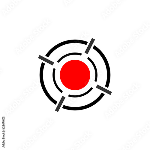 crosshairs vector illustration, aiming target, suitable for mascot, logo, icon, background, etc.