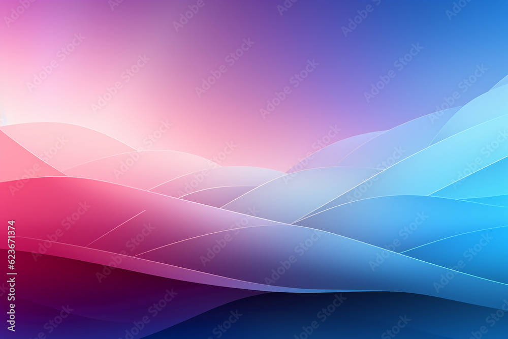 Fototapeta premium Multi color gradient background grain effect with purple and blue shades glowing. AI generative