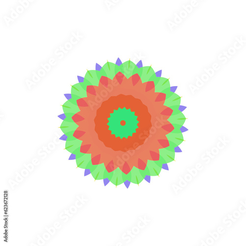 Colourful kaleidoscope flower, art design illustration