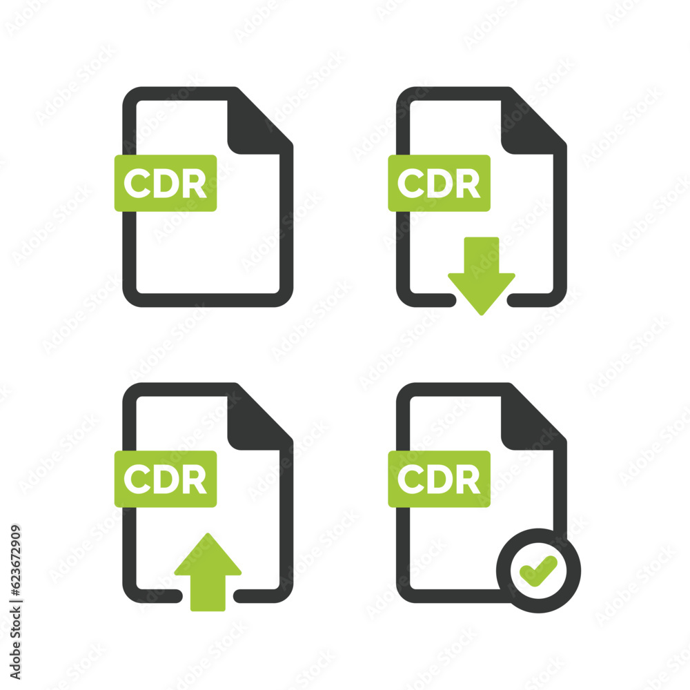 CDR file icon isolated on white background