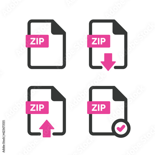 ZIP file icon isolated on white background