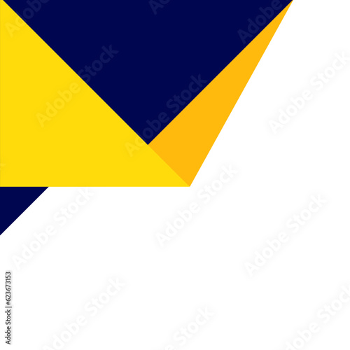 Free Download Corner Geometric Blue Yellow - GFXLoad