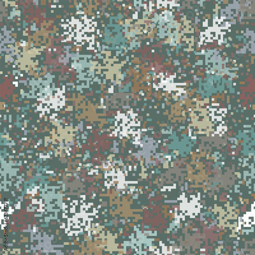 Texture military camouflage seamless pattern. Abstract army vector illustration
