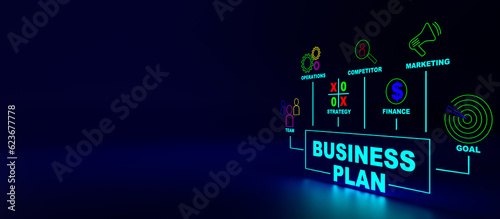 Business plan concept. Ideal for presentations or projects related to business planning, entrepreneurship, or startups