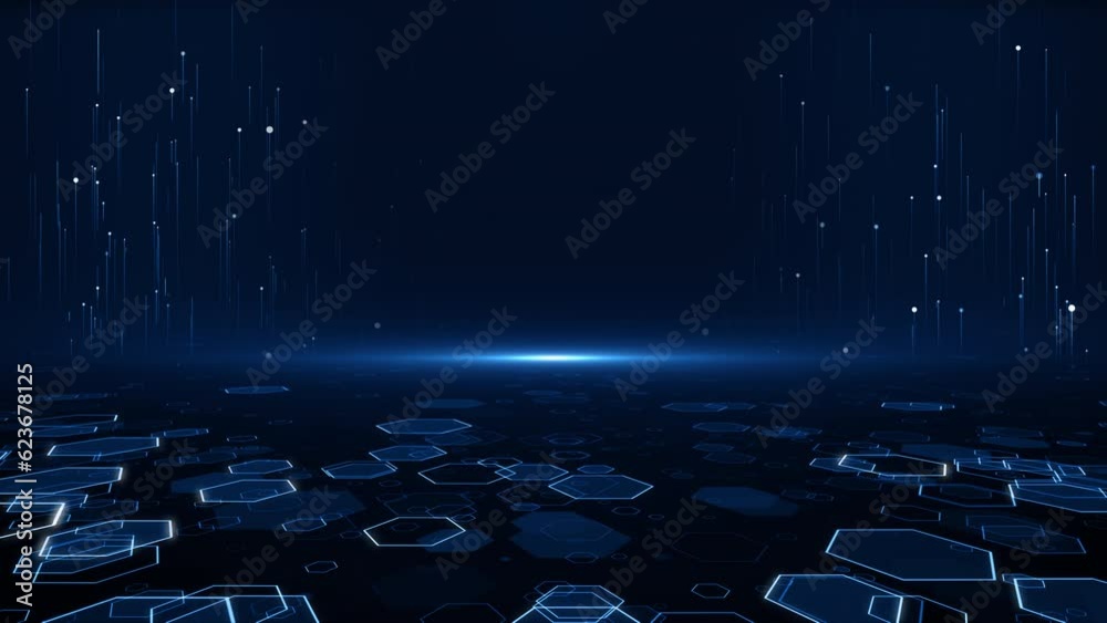 Particles hex event game trailer titles cinematic openers technology end credit background loop