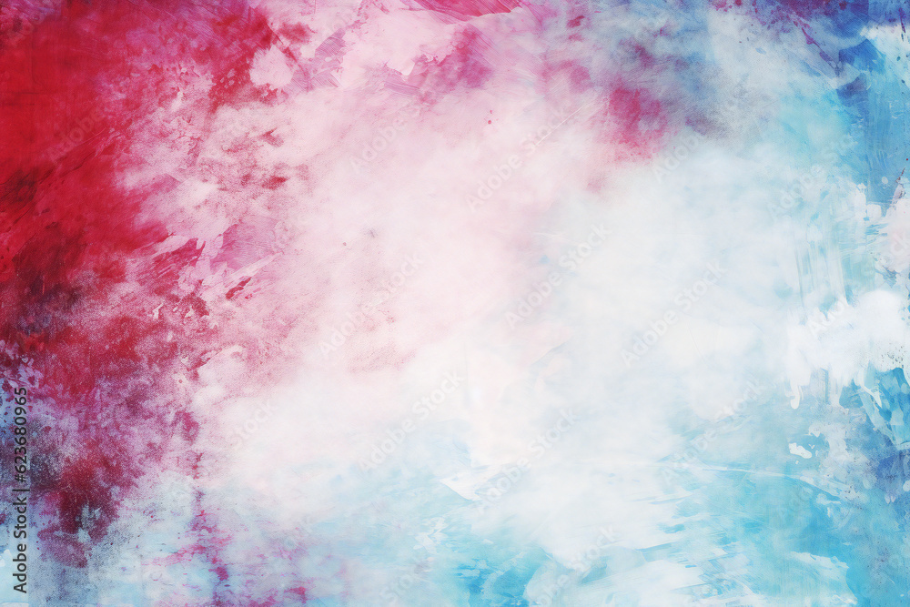 Abstract Grunge Texture in Cloudy Red, White, and Blue