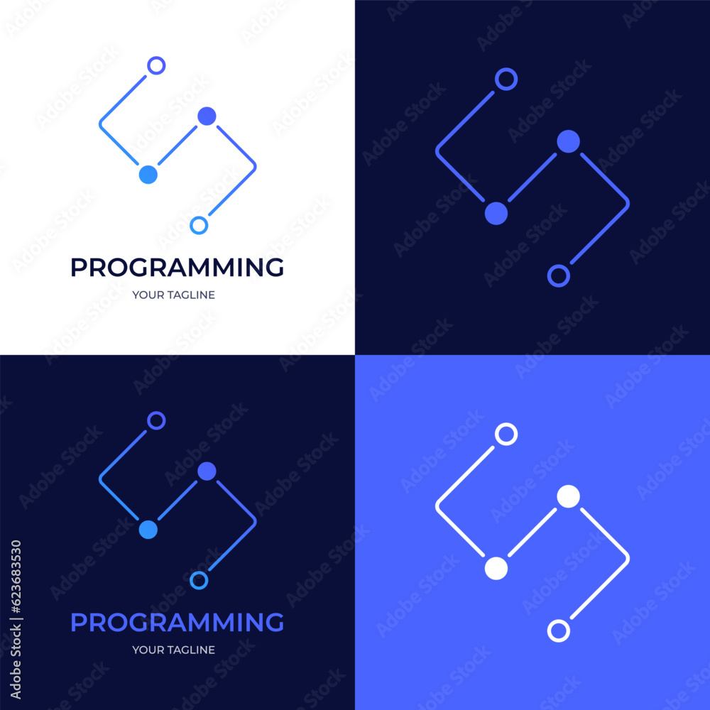 Vector logo for programming logo design for layout Vector logo for programming logo design for layout