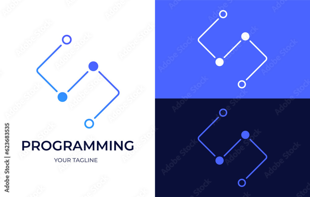 Vector logo for programming logo design for layout Vector logo for programming logo design for layout
