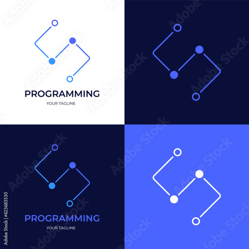 Vector logo for programming logo design for layout