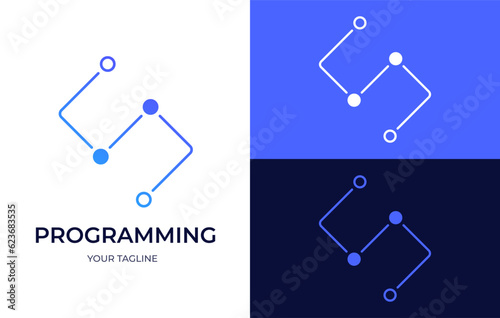 Vector logo for programming logo design for layout