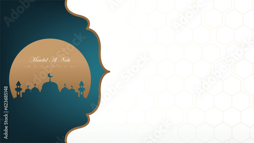 modern minimalist islamic template design mawlid al nabi muhammad SAW