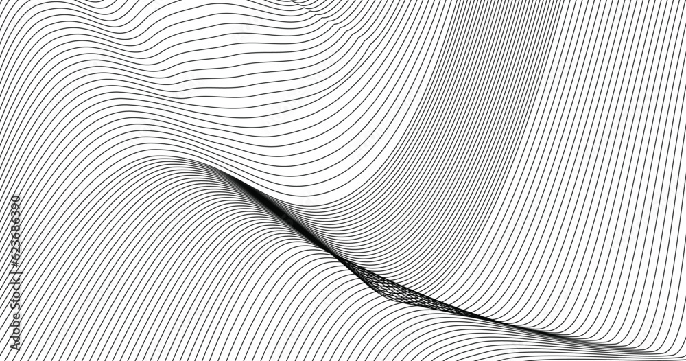 Abstract black wavy lines background . Vector seamless texture with thin diagona. Abstract black wavy lines background . Vector seamless texture with thin diagona.