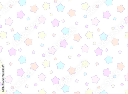 たくさんの星のファンシーなシームレスなパターン	