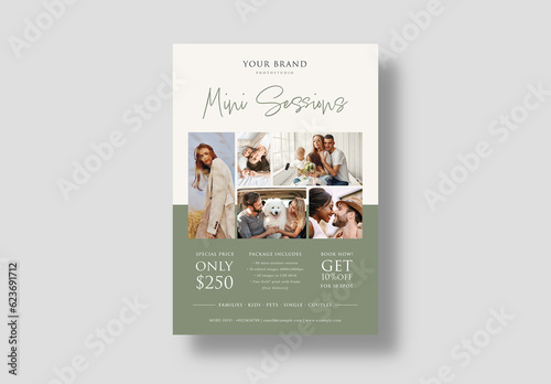 Photography Mini Sessions Flyer Poster Layout