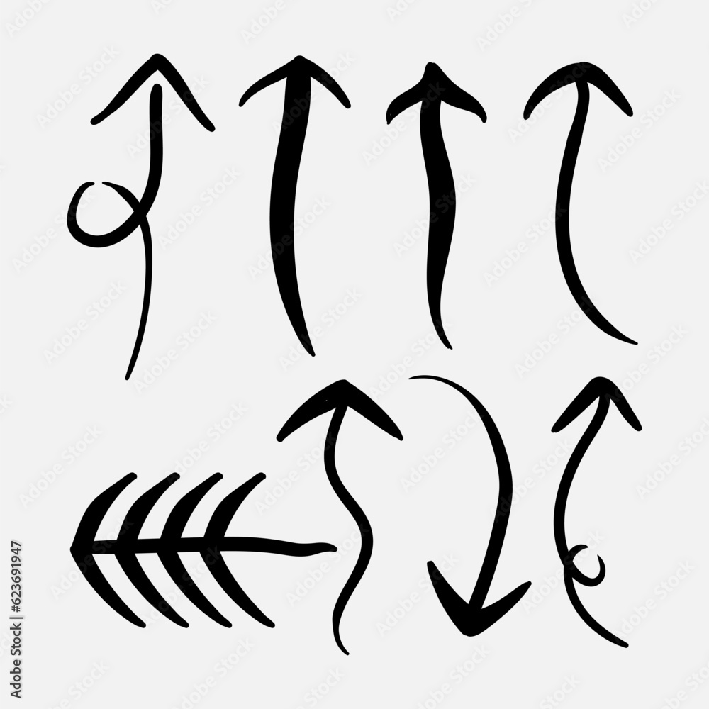 set symbol arrow icon busoness drawing cursor shape element doodle grunge motion set symbol arrow icon busoness drawing cursor shape element doodle grunge motion