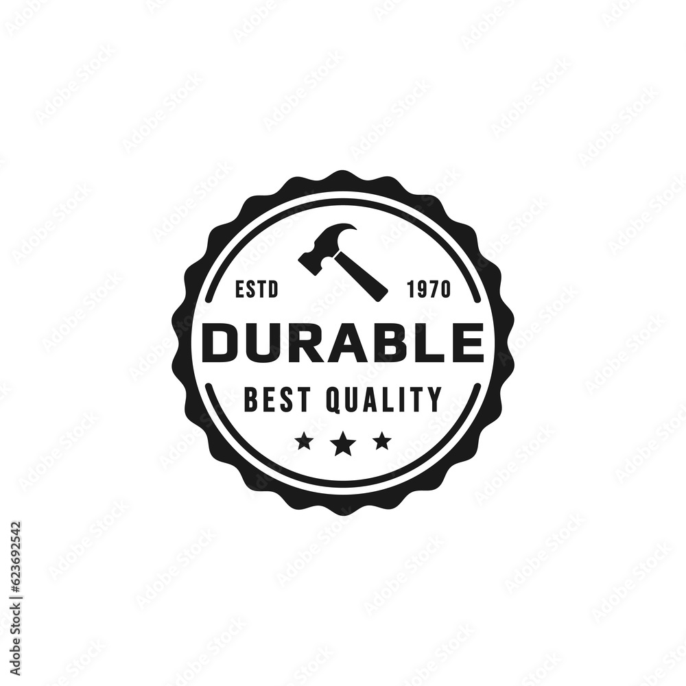 Durable label vector or Durable logo vector isolated in flat style. Best Durable label vector for product design element. Durable logo vector for product packaging design element. Durable label vector or Durable logo vector isolated in flat style. Best Durable label vector for product design element. Durable logo vector for product packaging design element.