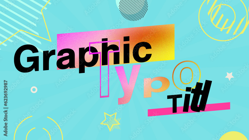 Graphical Title Example Graphical Typography Title Stock Template | Adobe Stock