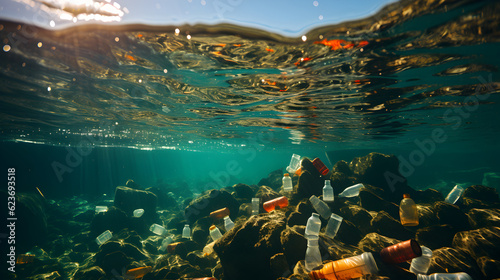 plastic waste in the sea Generative AI