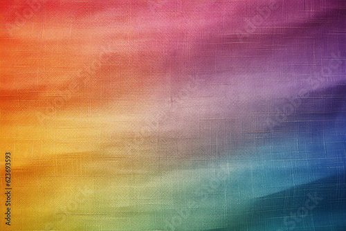 Ai generative. Linen fabric dyed in the colors of the rainbow.