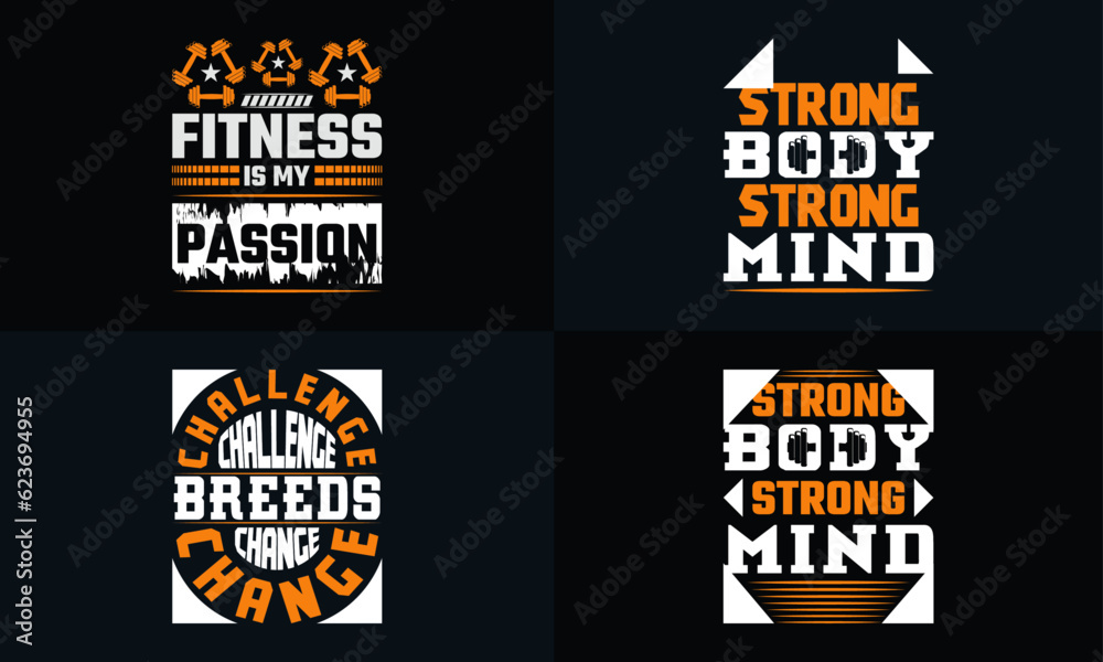 best  typography t shirt design for gym and fitness inspiration and motivation