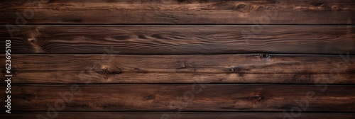 Old Wood texture background. Dark brown wooden board surface. Generative AI.