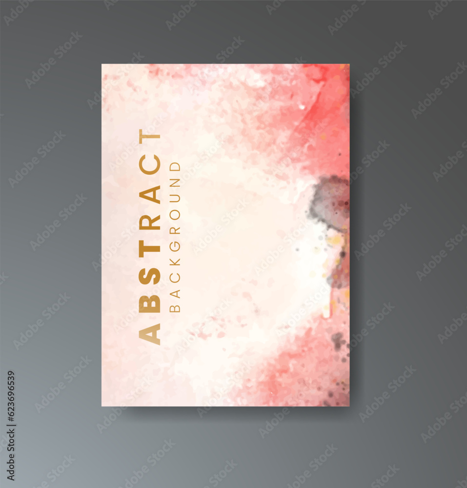 Fototapeta premium Cover template with watercolor background. Design for your cover, date, postcard, banner, logo.