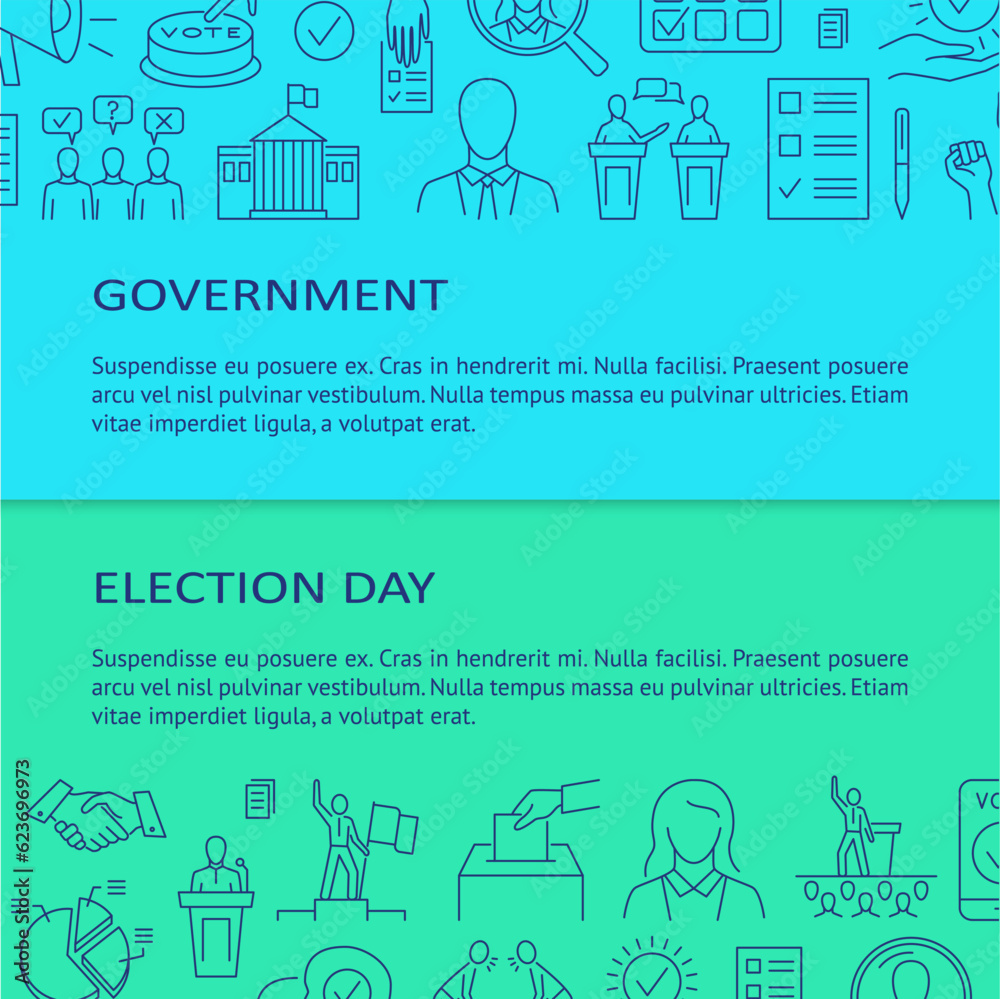 Government and elections banner template