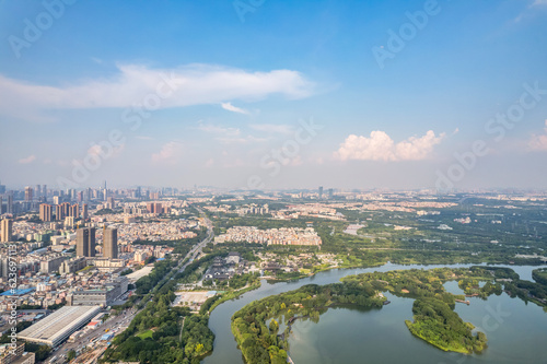 Aerial scenery of Haizhu District, Guangzhou, China