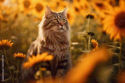 cat in the autumn