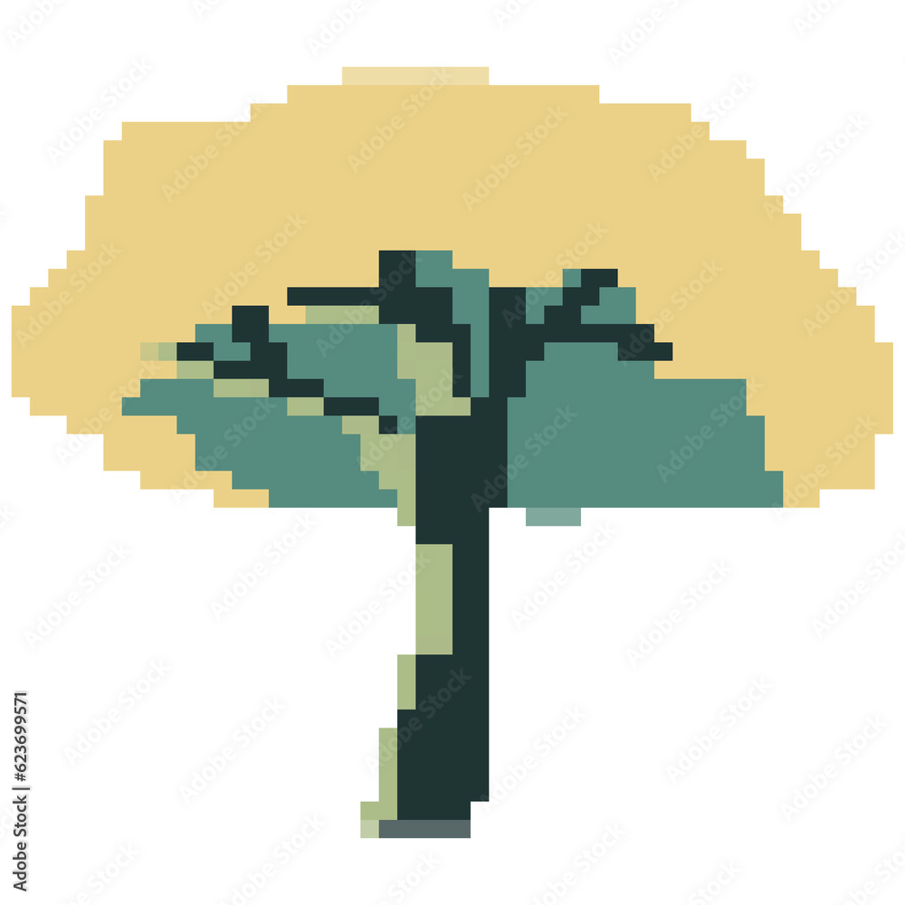 Fototapeta premium Pixel tree art