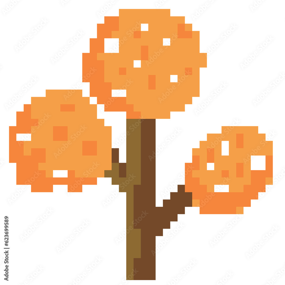 Naklejka premium Pixel tree art
