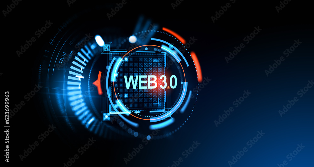 Digital HUD web 3.0 interface background Digital HUD web 3.0 interface background