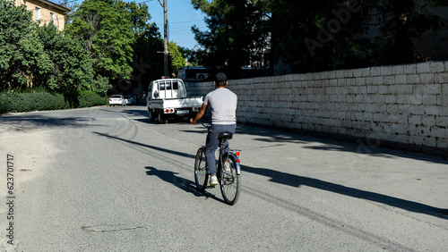 a man going in a cycle