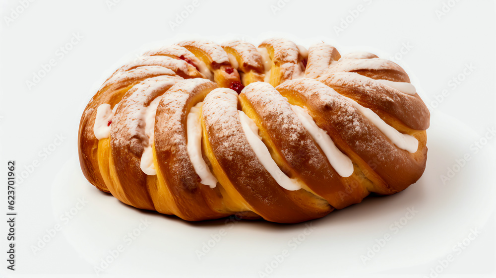 Kransekage dänischer und norwegischer Kuchen aus Marzipanringe with Generative AI Kransekage dänischer und norwegischer Kuchen aus Marzipanringe with Generative AI