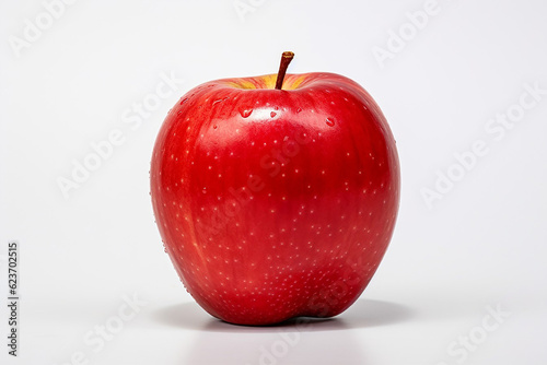 a red apple with white background