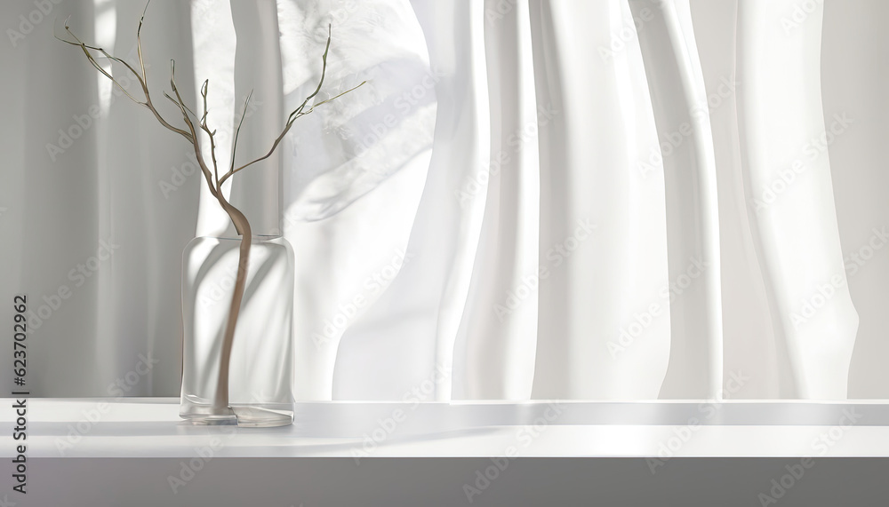 Free Photo Empty white counter table, soft, smooth blowing sheer fabric curtain drapery, tree branch. Free Photo Empty white counter table, soft, smooth blowing sheer fabric curtain drapery, tree branch.