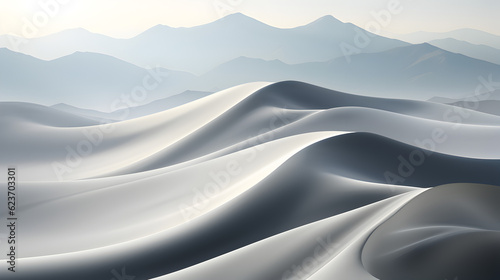 simple artistic background hill white mountain Generative AI