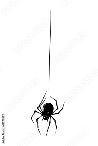 hanging spider silhouette