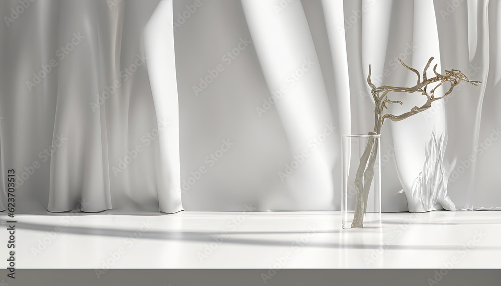 Free Photo Empty white counter table, soft, smooth blowing sheer fabric curtain drapery, tree branch. Free Photo Empty white counter table, soft, smooth blowing sheer fabric curtain drapery, tree branch.