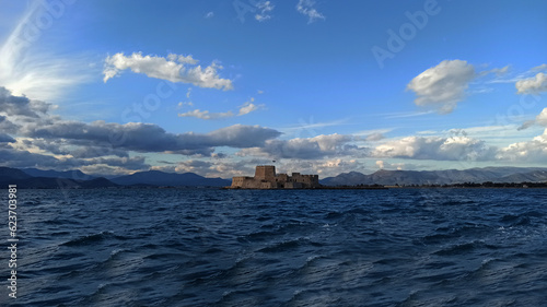 The castle of Bourtzi, Nafplio Greece photo
