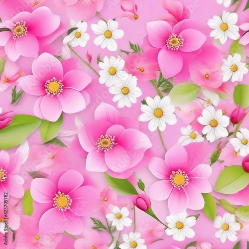 pink flowers background © Jani