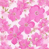 pink floral in white background