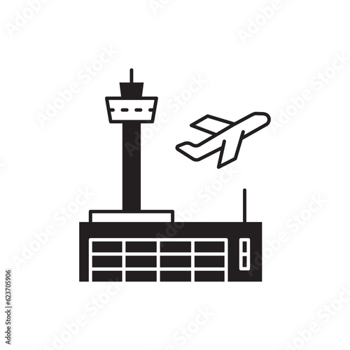 Airport icon. Plane vector icon. Airport sign design. Airport symbol pictogram. UX UI icon