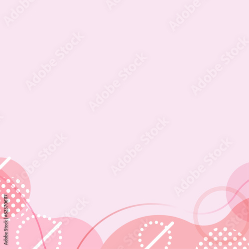 パステルカラーのポップなフレーム ピンク_背景あり_正方形4 © Peco