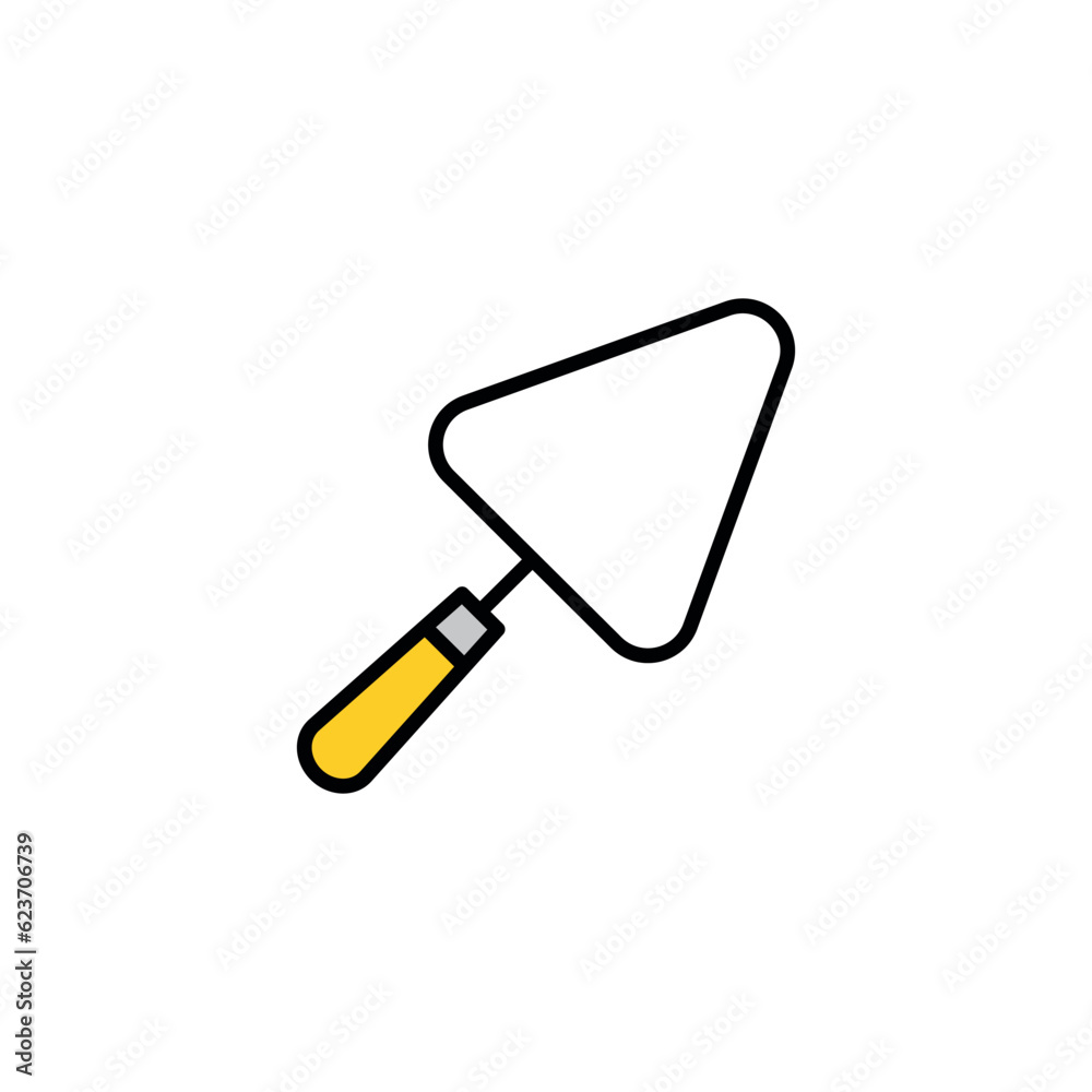 Trowel icon design with white background stock illustration Trowel icon design with white background stock illustration