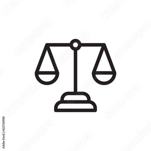 Balance icon. Justice vector icon. Judge flat sign design. Law balance symbol pictogram. UX UI icon