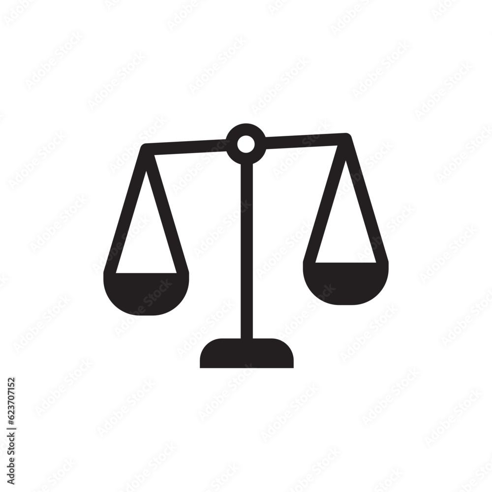Balance icon. Justice vector icon. Judge flat sign design. Law balance symbol pictogram. UX UI icon Balance icon. Justice vector icon. Judge flat sign design. Law balance symbol pictogram. UX UI icon