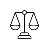 Balance icon. Justice vector icon. Judge flat sign design. Law balance symbol pictogram. UX UI icon