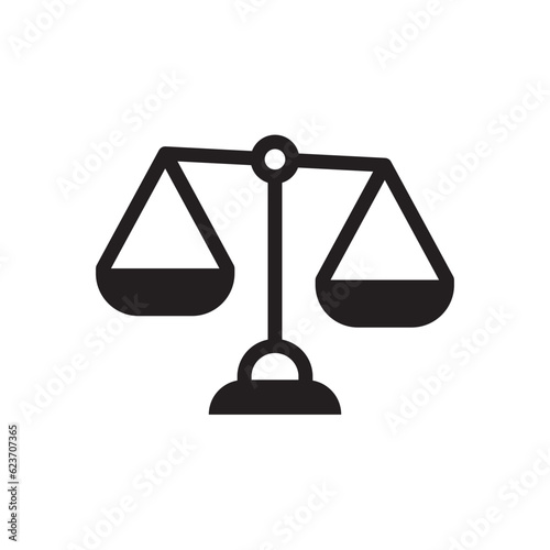 Balance icon. Justice vector icon. Judge flat sign design. Law balance symbol pictogram. UX UI icon